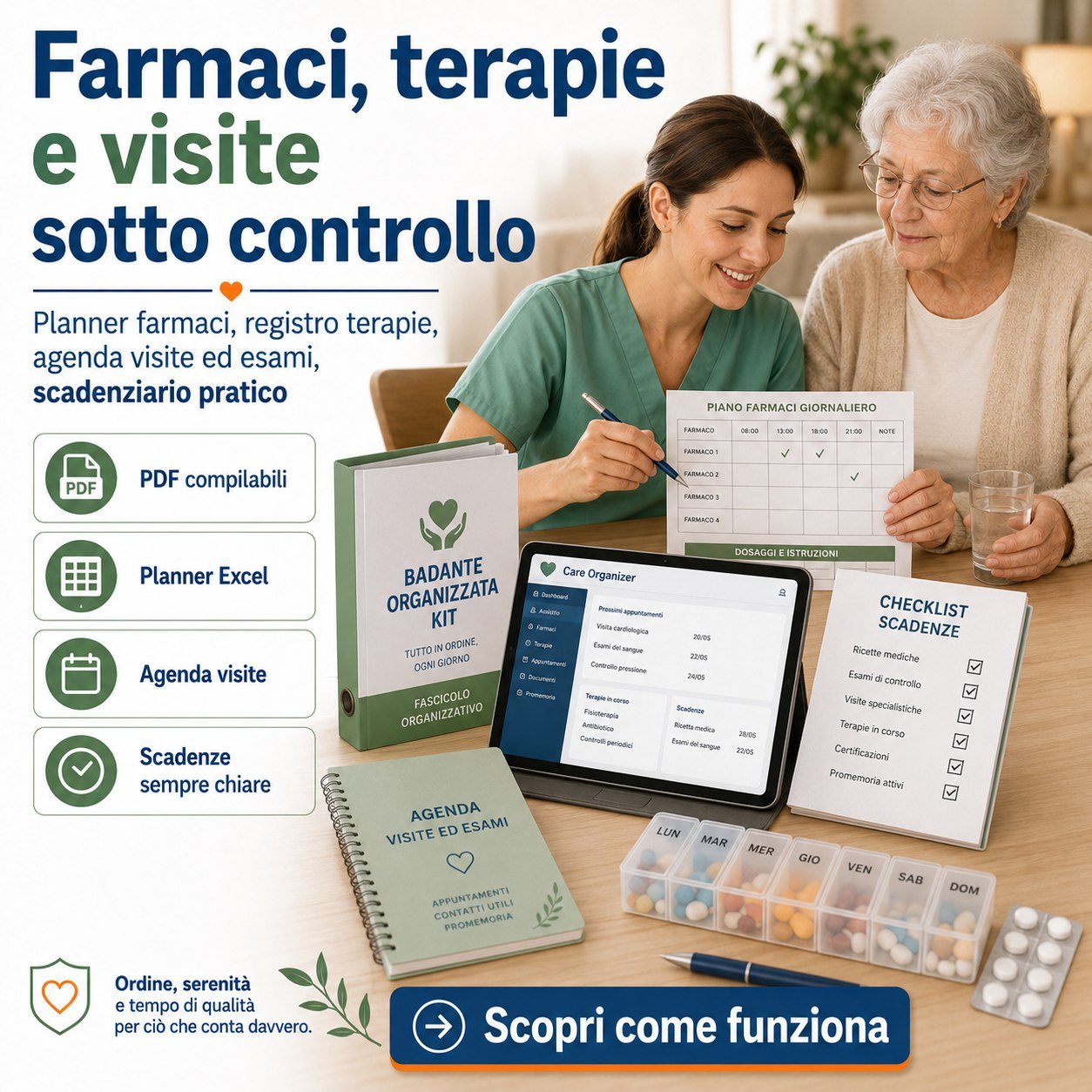 Planner e checklist badante