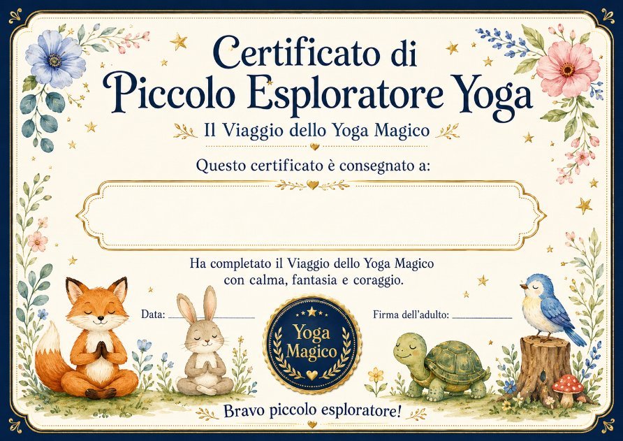 Certificato Piccolo Esploratore Yoga